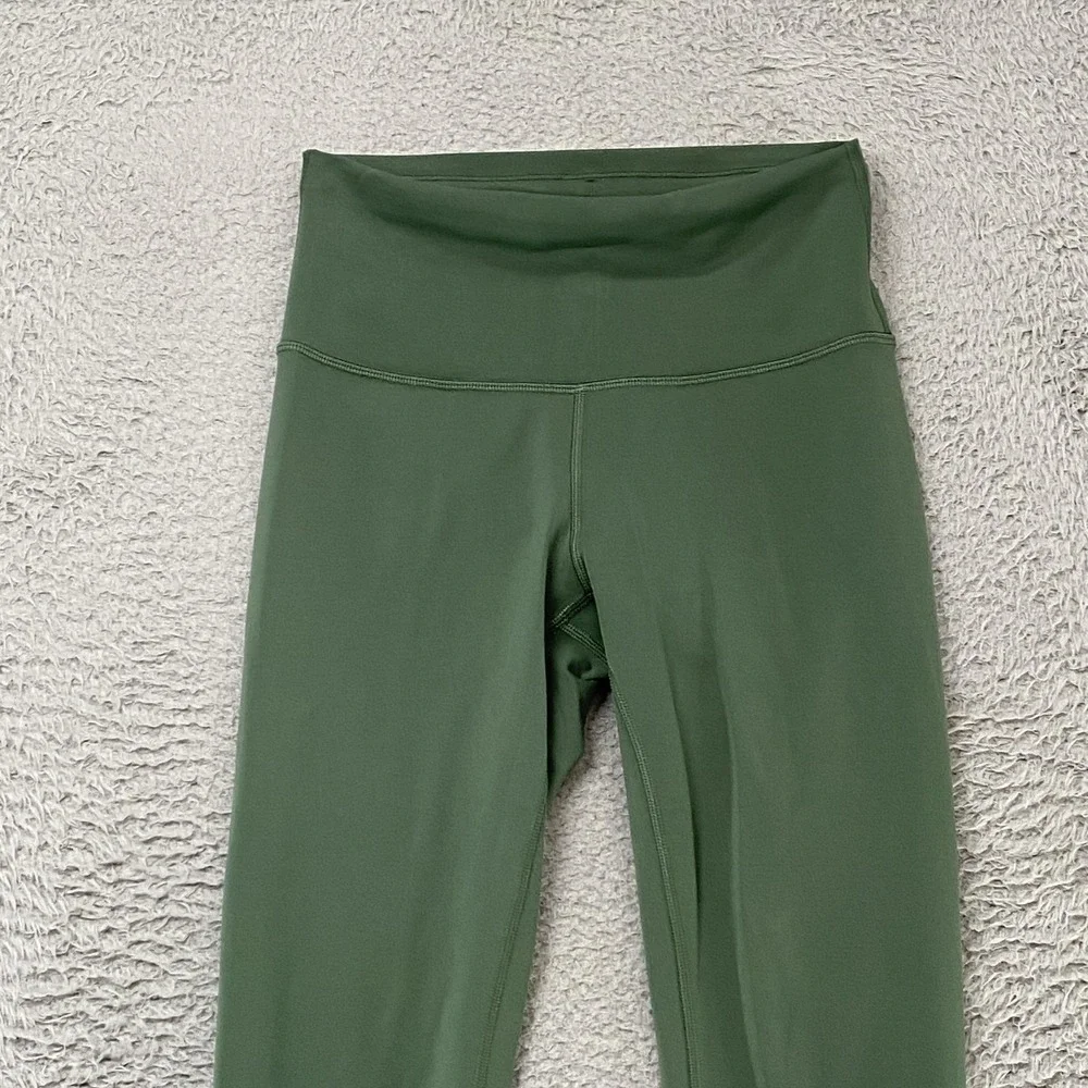 Lululemon Wunder Train Leggings Womens 6 Green High Rise Ankle 25 Gym Workout